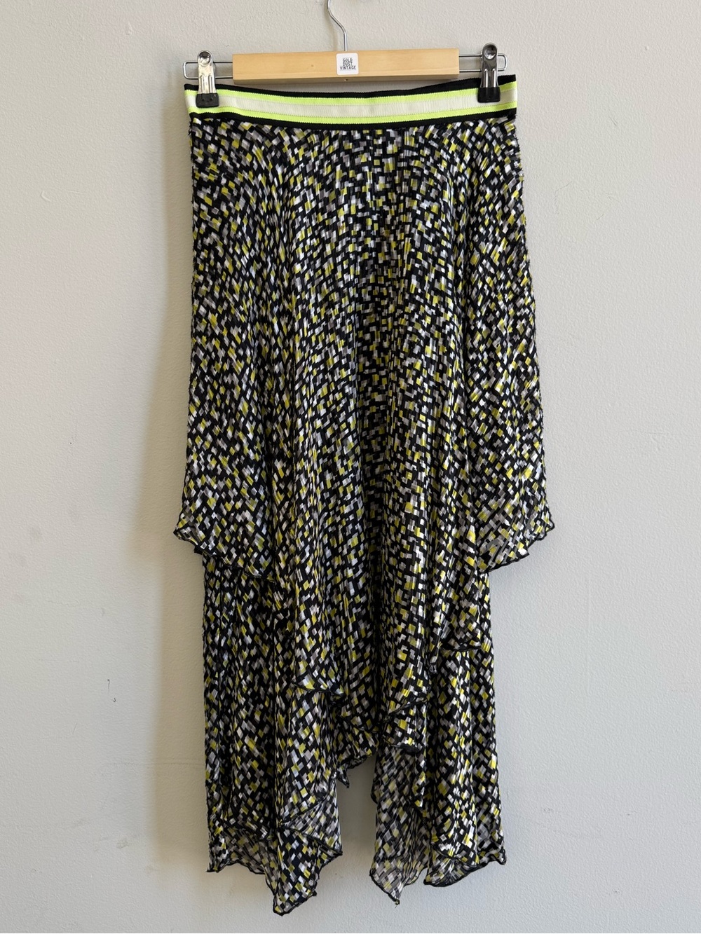 ALICE & OLIVA Layered Silk Blend Neon Pop Skirt Size 2